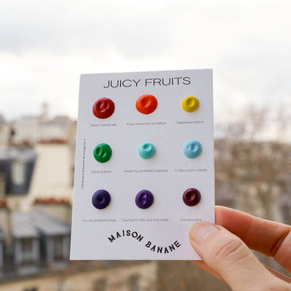 Dot card d'aquarelles artisanales Juicy Fruits