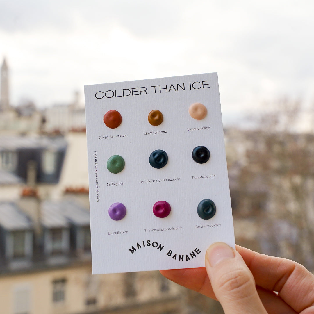 Dot card d'aquarelles artisanales Colder than Ice