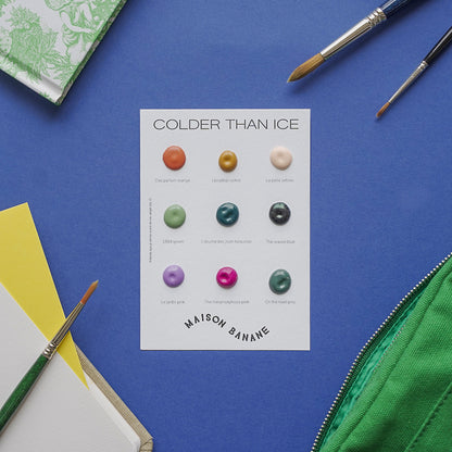 Dot card d'aquarelles artisanales Colder than Ice