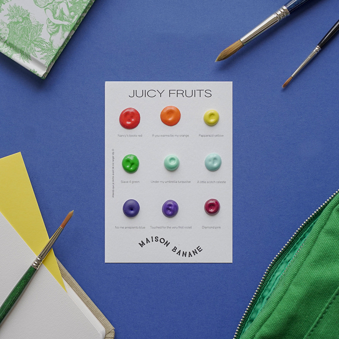 Dot card d'aquarelles artisanales Juicy Fruits