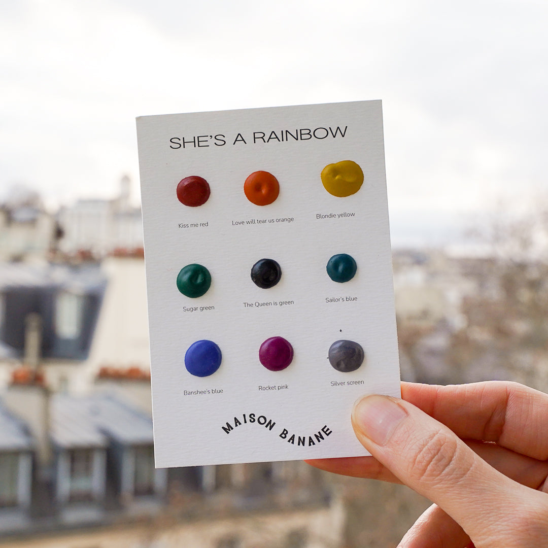 Dot card d'aquarelles artisanales She’s A Rainbow