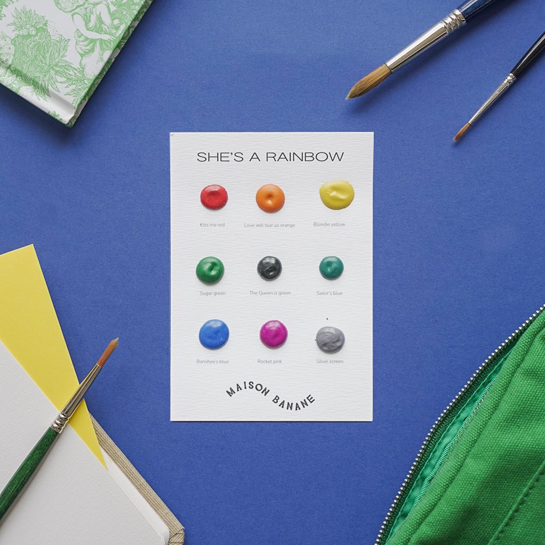 Dot card d'aquarelles artisanales She’s A Rainbow