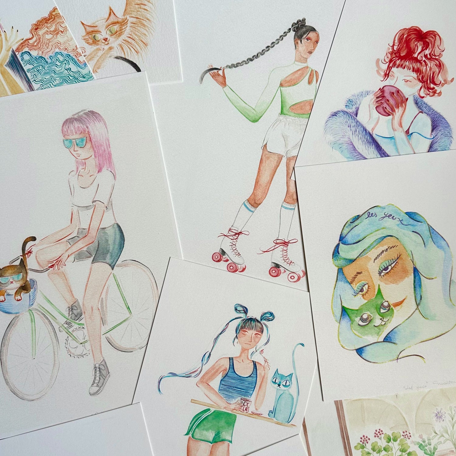 illustrations a l'aquarelle Maison Banane