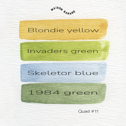 Mini Palette Aquarelle Artisanale Vegan - Quad #11