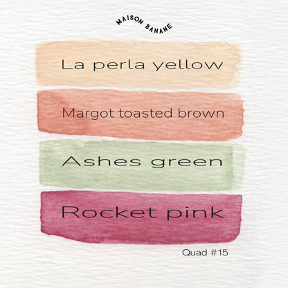 Mini Palette Aquarelle Artisanale Vegan - Quad #15