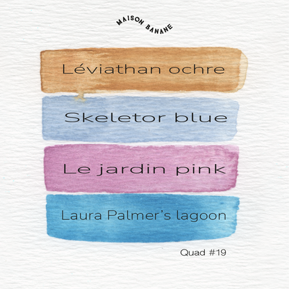 Mini Palette Aquarelle Artisanale Vegan - Quad #19