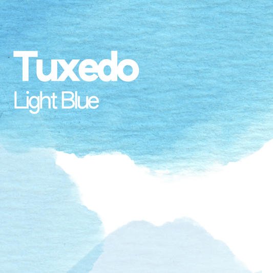 Tuxedo Light Blue aquarelle artisanale vegan 