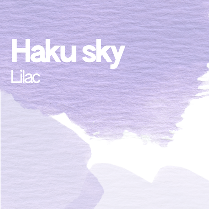 Haku Sky Lilac aquarelle artisanale vegan 