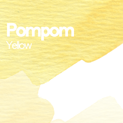 Pompom Yellow aquarelle artisanale vegan 