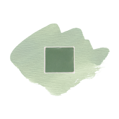 Ashes Green demi-godet d'aquarelle artisanale vegan